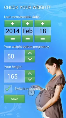 Pregnancy Weight Calculator android App screenshot 5